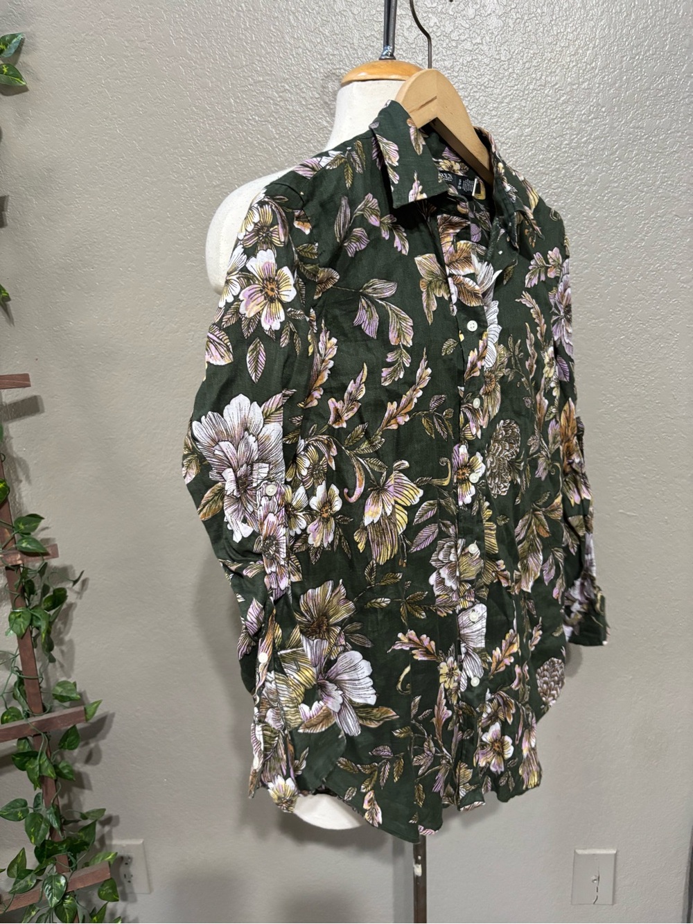 ▪️Ralph Lauren Relaxed Fit Floral Linen Shirt Sz S - Picture 8 of 12